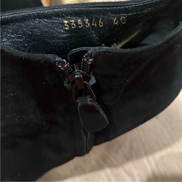 Alexander McQueen Black and Gold Women's Ankle Boots - Picture 7 of 8